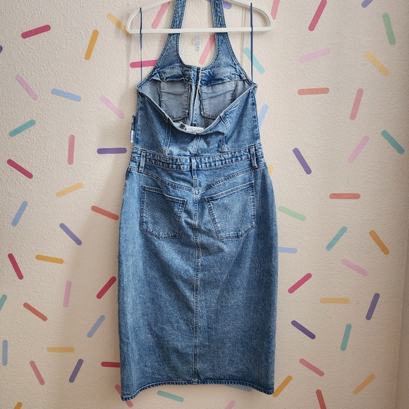 Universal Thread Denim Halter Midi Dress NWT - Picture 8 of 13